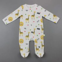 ls zipsuit with feet yellow forest