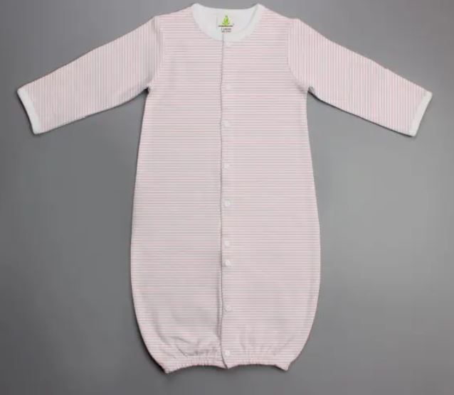 Pink Stripes Convertible Sleepsuit