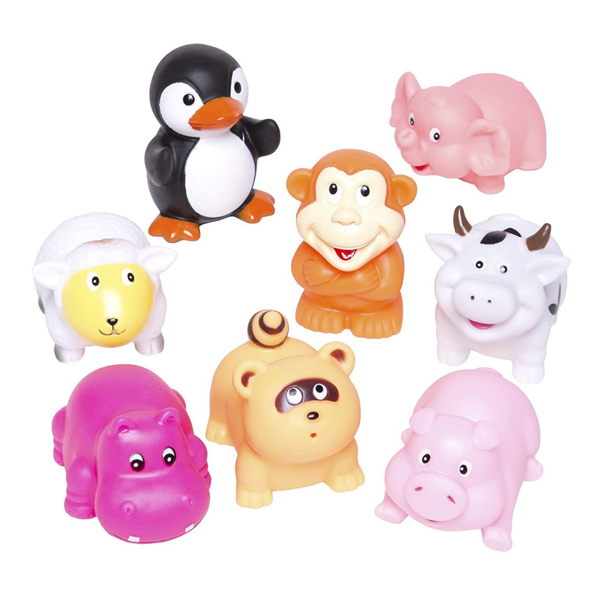 Bath Time Fun Rubber Water Squirties, Animal Party – Elegant Baby
