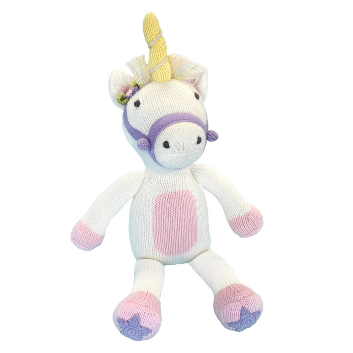 Twinkle the Unicorn Knit Doll 14″